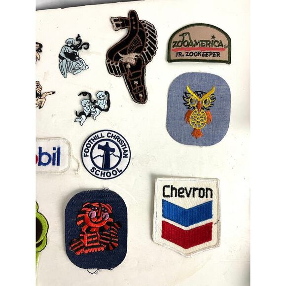 20 PC Assorted Sewing Applique Patches Iron on Sew On NEW Mixed Vintage - Picture 4 of 8